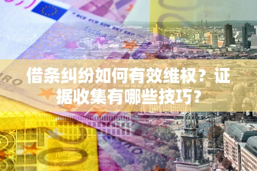 北京借条纠纷如何有效维权？证据收集有哪些技巧？