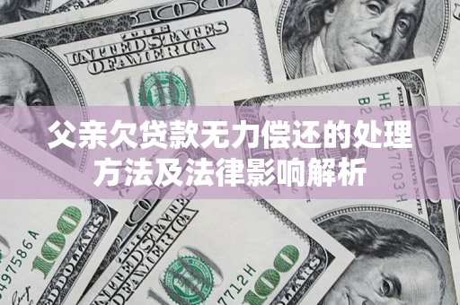 北京父亲欠贷款无力偿还的处理方法及法律影响解析